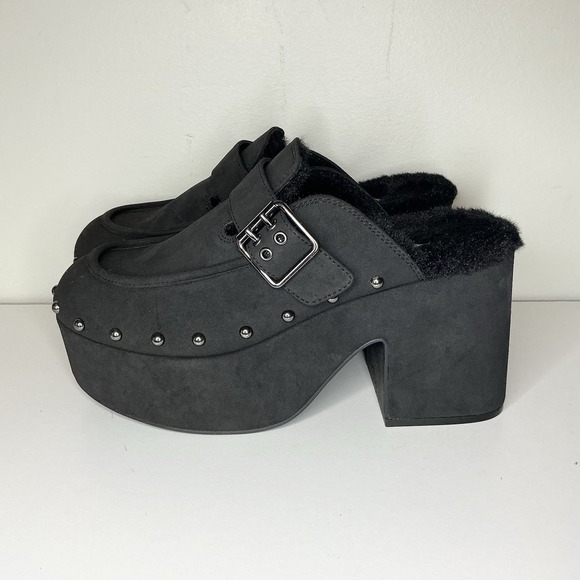 Free People Anya Suede Clogs Mules Womens Size 9 Retro Modern Boho Cottagcore - Picture 2 of 8